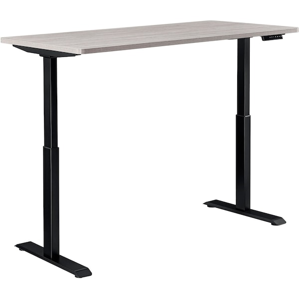 Interion By Global Industrial Sit Stand Desk, 30 in D X 28 to 46 in H, 60 in W X 695780GY - main